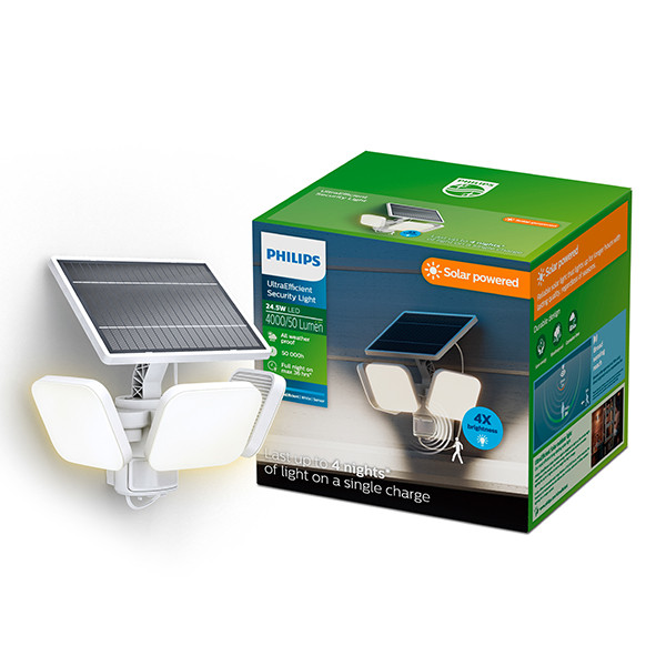Philips solar wandlamp met sensor | Zyren | 5000K | Ultra Efficient | IP65 | 24.5W | Wit LPH04630 - 1