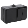 Q-Link Buitenstopcontact met serieschakelaar | Opbouw | IP54 | Zwart | Q-link  LDR03592 - 1