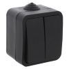 Q-Link Serieschakelaar voor buiten | Opbouw | IP54 | Zwart | Q-link  LDR03588 - 1