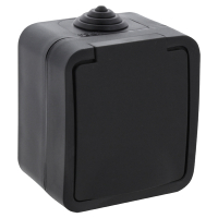 Q-Link Stopcontact voor buiten 1-voudig | Opbouw | IP54 | Zwart | Q-link  LDR03598
