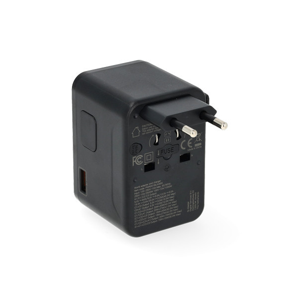Reisoplader | Type A, B, C, E, F, G, H, I, J, K en L naar Type A, C, G en I | 45W | 1x USB-A + 3x USB-C | Q-Master K000000040 - 3
