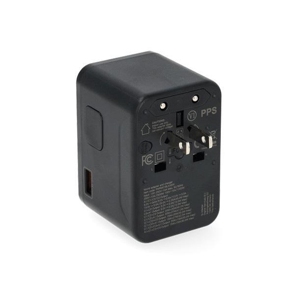 Reisoplader | Type A, B, C, E, F, G, H, I, J, K en L naar Type A, C, G en I | 45W | 1x USB-A + 3x USB-C | Q-Master K000000040 - 4