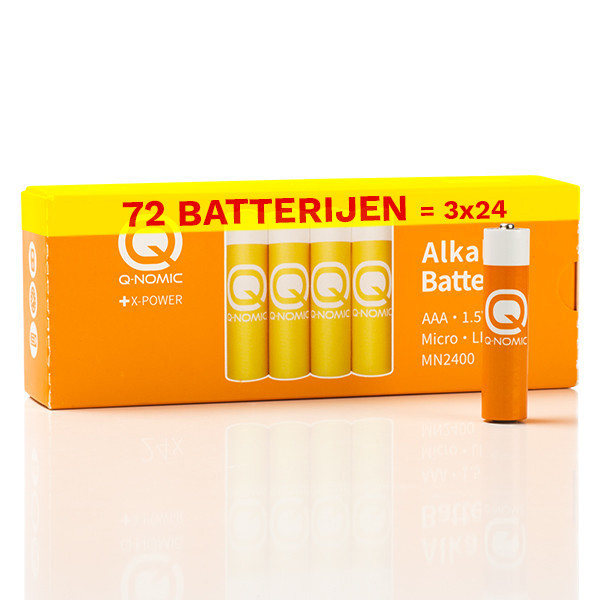 Q-Nomic Power AAA / MN2400 / LR03 Alkaline Batterij (72 stuks) AQN00032 - 1
