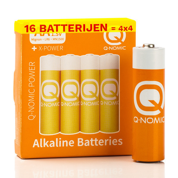 Q-Nomic Power AA / MN1500 / LR6 Alkaline Batterij (16 stuks) AQN00024 - 1