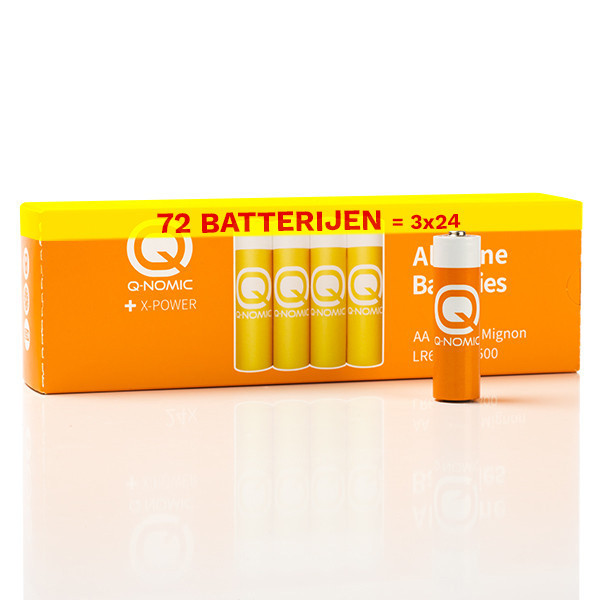 Q-Nomic Power AA / MN1500 / LR6 Alkaline Batterij (72 stuks) AQN00026 - 1