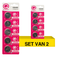 Q-Nomic Power CR2450 3V Lithium knoopcel batterij 10 stuks AQN00061