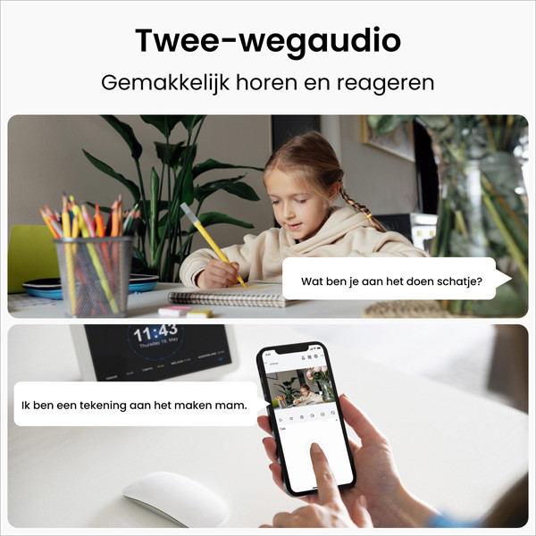 Reolink Binnencamera E321 | Netstroom | 2K | WiFi | Wit LRE00004 - 7