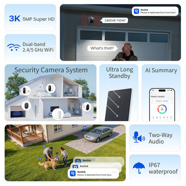 Reolink Camera Starterkit | 2x Argus B330 + Hub 1 lite | 3K | WiFi LRE00018 - 2