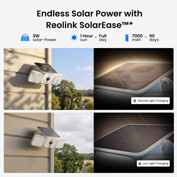 Reolink Floodlight Camera F310B | 2K | 1000 lumen | 3000-6000K | IP66 | WiFi | Wit LRE00026 - 4