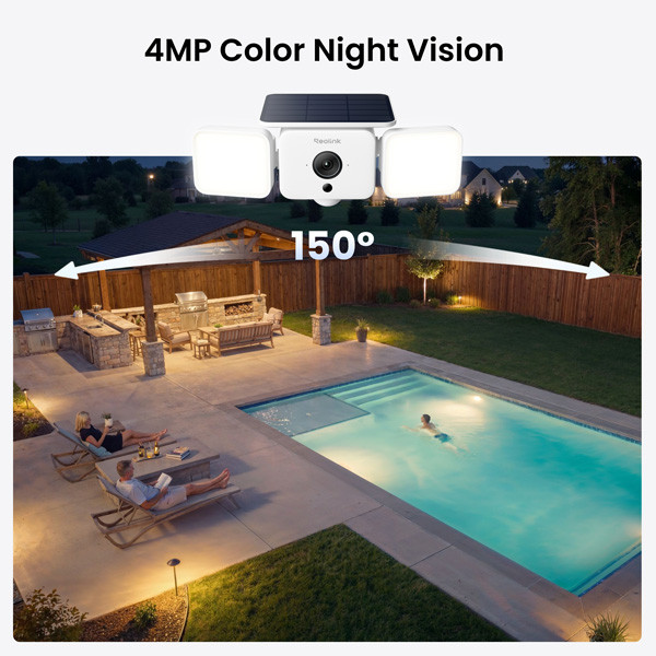 Reolink Floodlight Camera F310B | 2K | 1000 lumen | 3000-6000K | IP66 | WiFi | Wit LRE00026 - 7