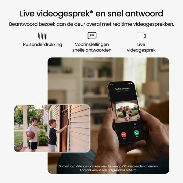 Reolink Video Deurbel D340P | 3K | Incl. gong | Ethernet (PoE) LRE00001 - 3