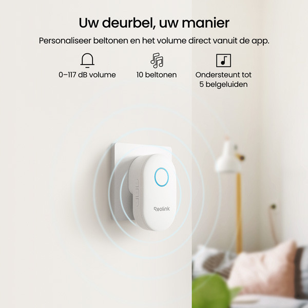 Reolink Video Deurbel D340P | 3K | Incl. gong | Ethernet (PoE) LRE00001 - 7
