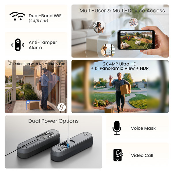 Reolink Video Deurbel Starterkit | D340B + Hub 1 lite | 2K | WiFi LRE00023 - 10