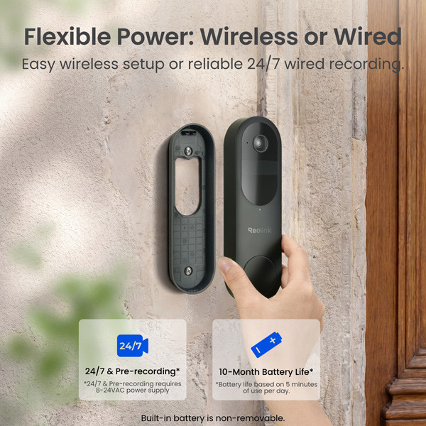 Reolink Video Deurbel Starterkit | D340B + Hub 1 lite | 2K | WiFi LRE00023 - 6
