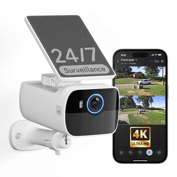 Safemo SC1 slimme camera | Batterij- en solarvoeding | 4K | IP65 | Wit LSA00011 - 1