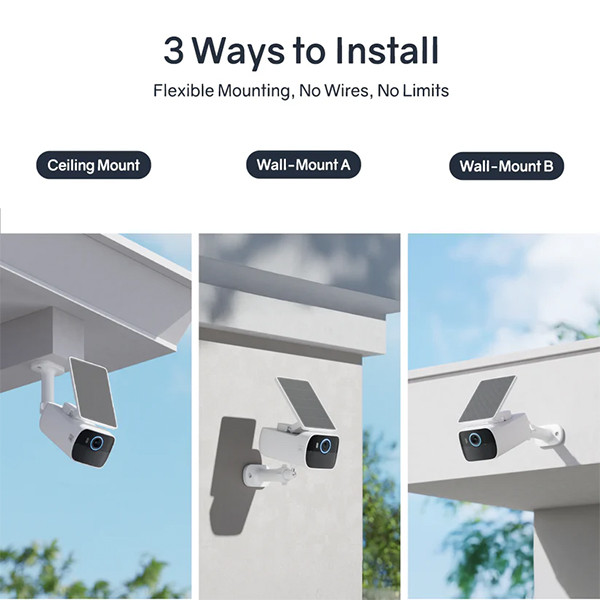 Safemo SC1 slimme camera | Batterij- en solarvoeding | 4K | IP65 | Wit LSA00011 - 5