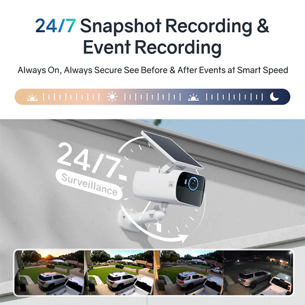 Safemo SC1 slimme camera | Batterij- en solarvoeding | 4K | IP65 | Wit LSA00011 - 6