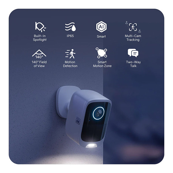 Safemo SK012 slimme camera | Batterij- en solarvoeding | 4K | IP65 | Wit | 2 stuks LSA00012 - 4