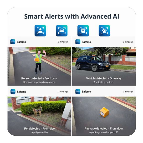 Safemo SK012 slimme camera | Batterij- en solarvoeding | 4K | IP65 | Wit | 2 stuks LSA00012 - 5