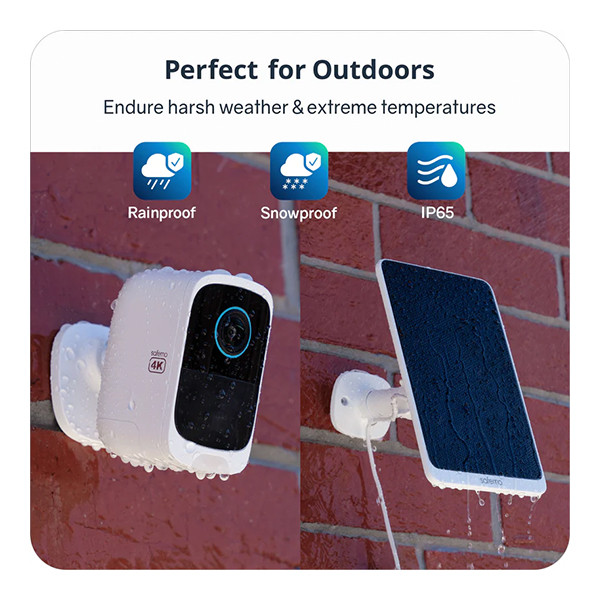 Safemo SK012 slimme camera | Batterij- en solarvoeding | 4K | IP65 | Wit | 2 stuks LSA00012 - 7