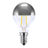 Segula LED lamp E14 | Kogel G48 | Filament | Kopspiegel | Zilver | 2700K | Dimbaar | 2.5W (21W)  LSE00132