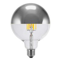 Segula LED lamp E27 | Globe G125 |  Filament | Kopspiegel | Zilver | 2700K | Dimbaar | 6.5W (45W)  LSE00136
