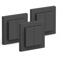 Senic Aanbieding: 3x Senic Gira Friends of Hue Switch schakelaar antraciet (systeem 55)  LSE00008