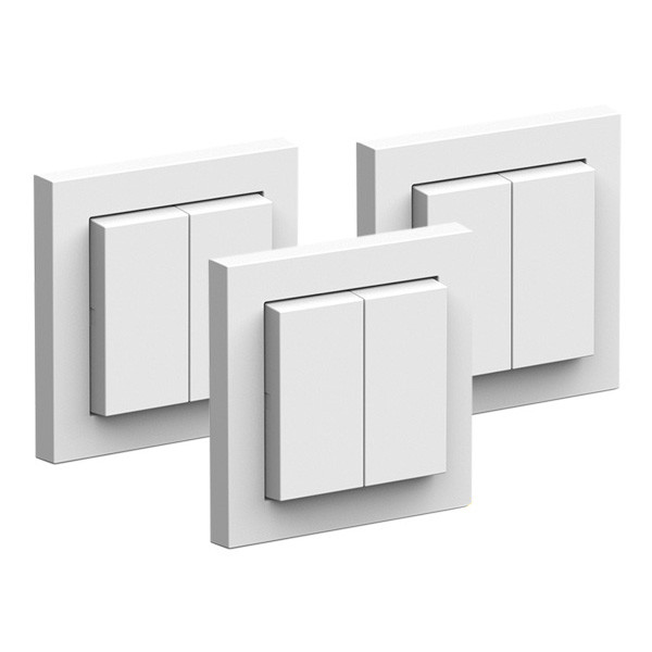 Senic Aanbieding: 3x Senic Gira Friends of Hue Switch schakelaar mat wit (systeem 55)  LSE00005 - 1