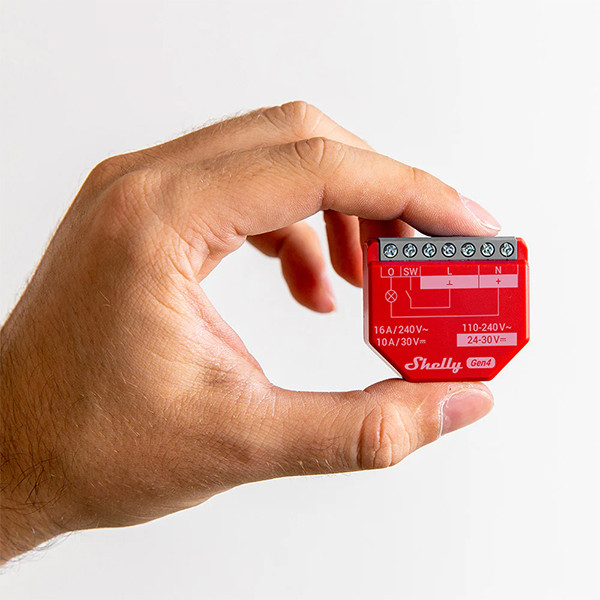 Shelly 1PM module Gen4 | Bluetooth, WiFi, Zigbee | Rood | 2 stuks LSH00149 - 2