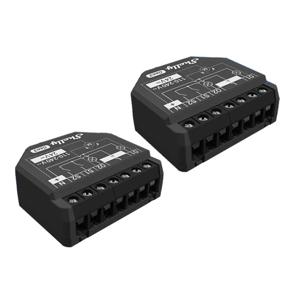 Shelly 2PM Gen3 module | Bluetooth, WiFi | Zwart | 2 stuks LSH00170 - 1