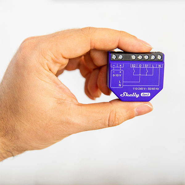 Shelly Dimmer 0/1-10V PM Gen3 module | Bluetooth, WiFi | Blauw  LSH00088 - 3