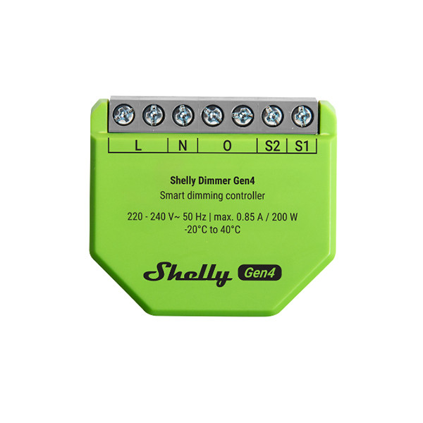 Shelly Dimmer Gen4 | Bluetooth, WiFi, Zigbee | Max. 200W LSH00189 - 1