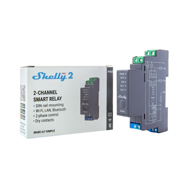 Shelly Pro 2 | Max. 2x 3680W  LSH00067 - 4