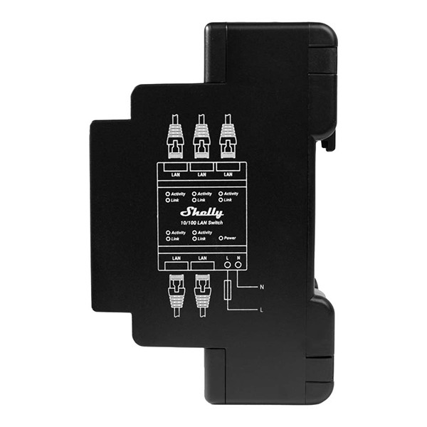 Shelly Slimme LAN Switch | Ethernet | Zwart LSH00155 - 5