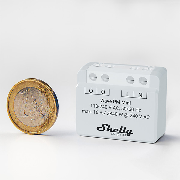 Shelly Slimme energiemeter | Wave PM Mini | 3840 W | Z-Wave | Grijs LSH00177 - 2
