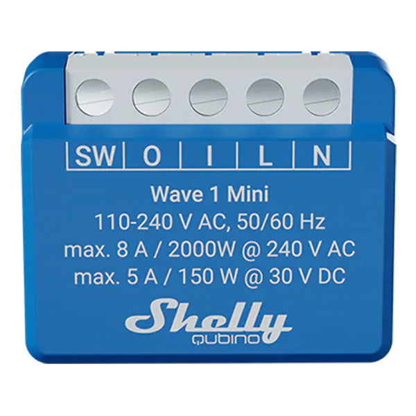 Shelly Slimme schakelaar | Wave 1 Mini | Z-Wave | Blauw LSH00176 - 1