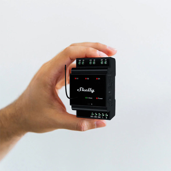 Shelly Slimme schakelaar | Wave Pro 3 | Z-Wave | Zwart LSH00164 - 2