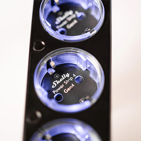 Shelly Smart stekkerdoos | Power Strip Gen4 | inclusief energiemeter | Max. 3680 W | WiFi | Zwart LSH00162 - 3
