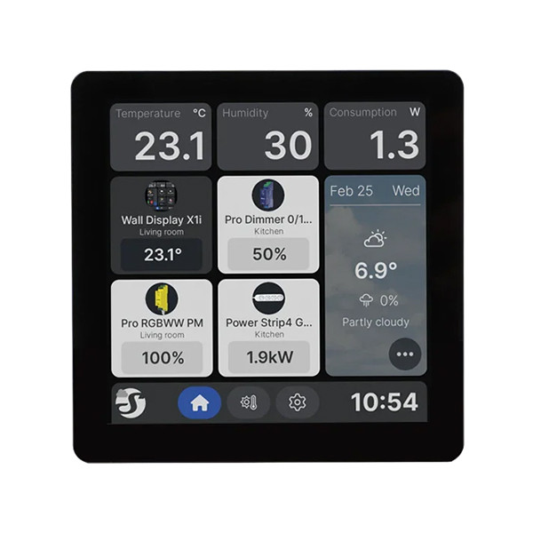 Shelly Wall Display X1i | Bluetooth, WiFi | Zwart LSH00195 - 1
