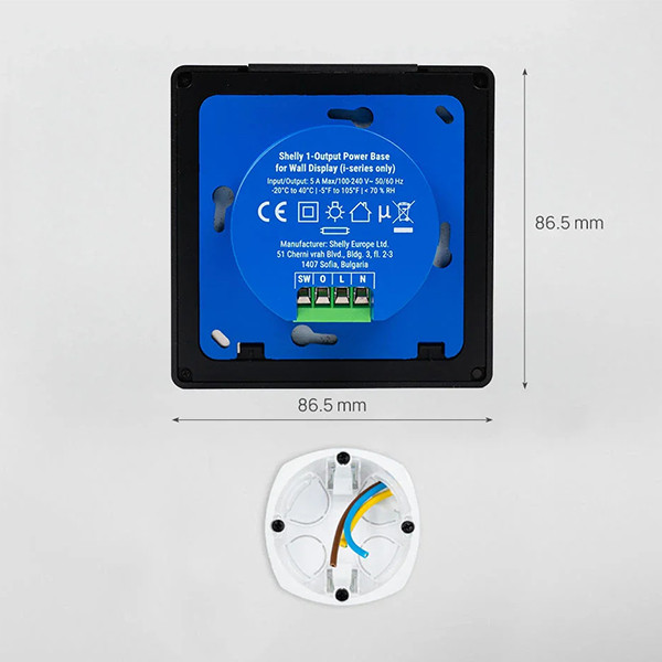 Shelly Wall Display X1i | Bluetooth, WiFi | Zwart LSH00195 - 4