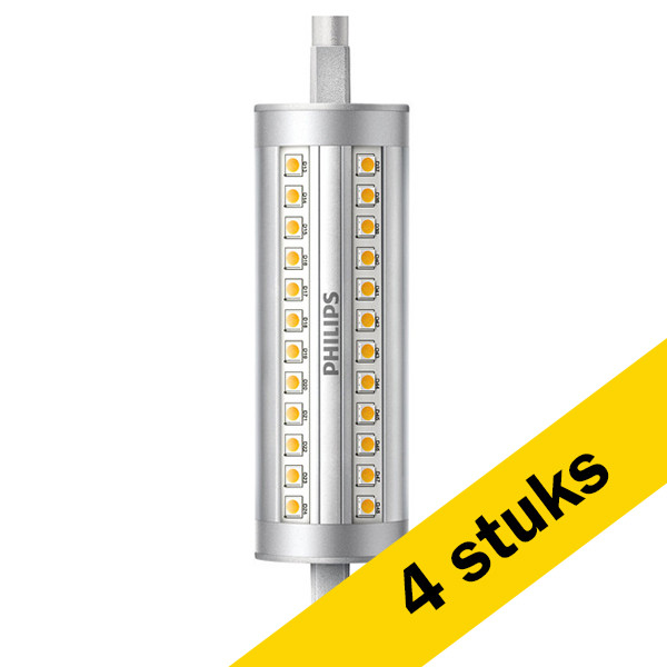 Signify Aanbieding: 4x Philips R7S LED lamp | Staaflamp | 118mm | 3000K | Dimbaar | 14W (120W)  LPH00504 - 1