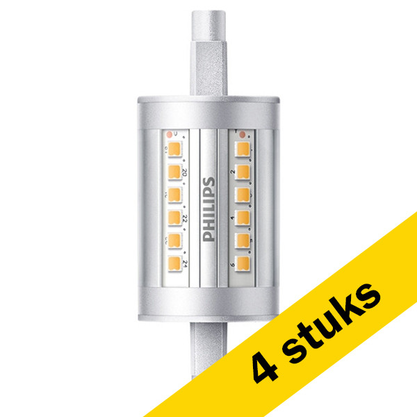 Signify Aanbieding: 4x Philips R7S LED lamp | Staaflamp | 78mm | 3000K | 7.5W (60W)  LPH00500 - 1