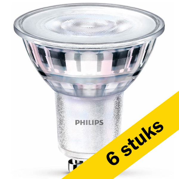 Signify Aanbieding: 6x Philips GU10 LED spot | 3000K | Dimbaar | 4W (50W)  LPH02877 - 1