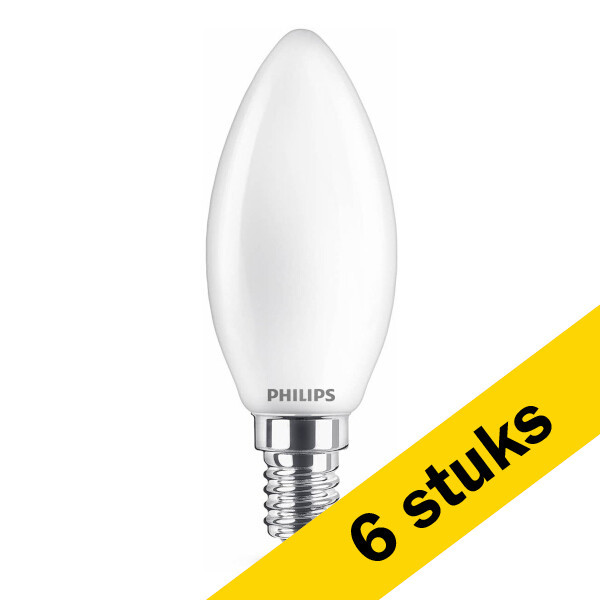 vliegtuig toewijzen Dialoog Aanbieding: 6x Philips LED lamp E14 | Kaars B35 | Mat | 2700K | 2.2W (25W)  Signify 123led.nl