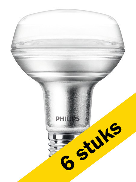 Signify Aanbieding: 6x Philips LED lamp E27 | Reflector R80 | 2700K | 8W (100W)  LPH00832 - 1
