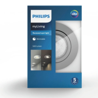 Signify Philips Casement Inbouwspot | 2700K | Ø 9cm | Grijs | Dimbaar | 4.5W  LPH03072