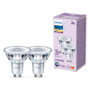 Signify Philips GU10 LED spot | 2700K | 3.5W (35W) | 2 stuks  LPH03030
