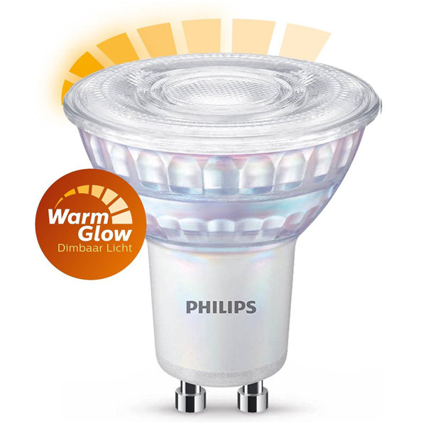 Bot schild petticoat Philips GU10 LED spot | WarmGlow | 2200-2700K | 3.8W (50W) Signify 123led.nl