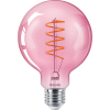 Signify Philips LED lamp | Deco | E27 | Globe G93 | Roze | 1800K | Dimbaar | 4.5W (25W)  LPH02250
