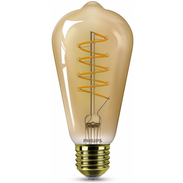 worm barsten draagbaar Philips LED lamp | Vintage | E27 | Edison | Goud | 1800K 4W (25W) Signify  123led.nl